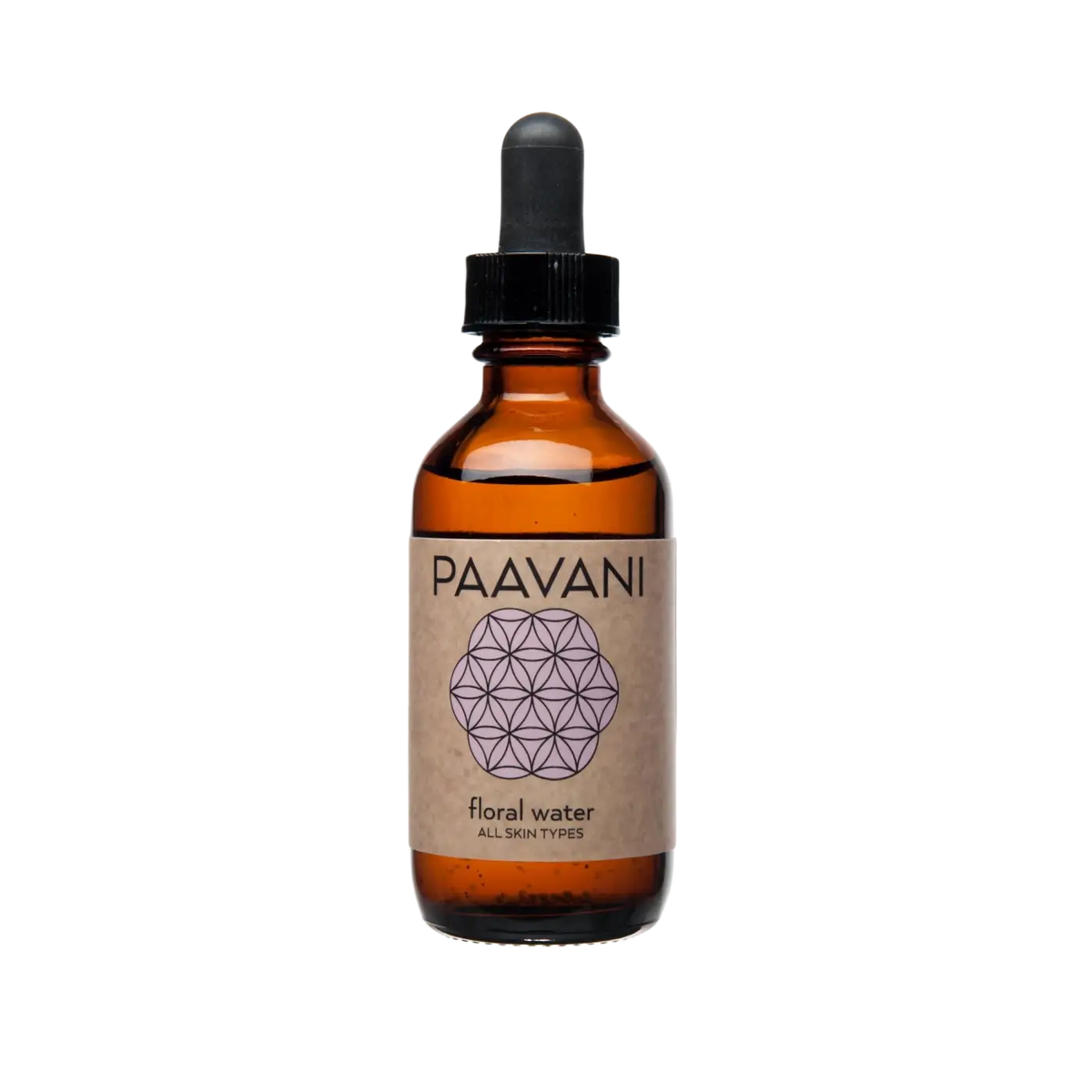 PAAVANI Ayurveda Blütenwasser für Gesicht und Augen, botanische Feuchtigkeitspflege, naturreines Kräuterwasser in Flasche