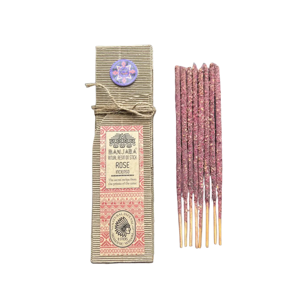 AW Artisan Räucherstäbchen Banjara Rosen 8er Set, duftende Räucherstäbchen für Meditation und Wohlbefinden