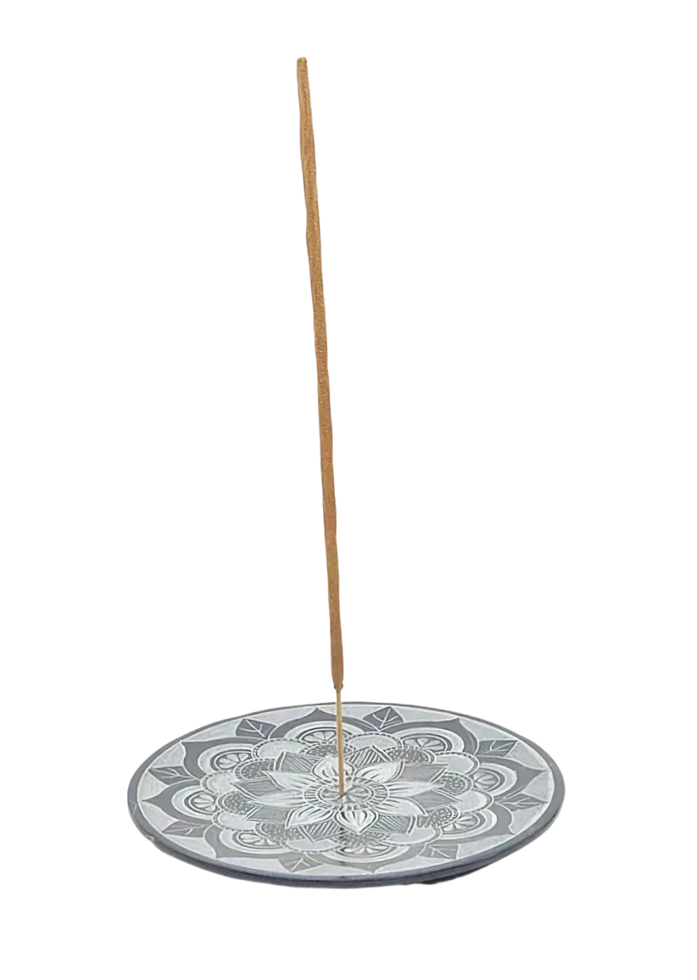Handgefertigter Räucherstäbchenhalter aus Speckstein mit Mandala-Design, dekoratives Räucherwaren von Dessauer