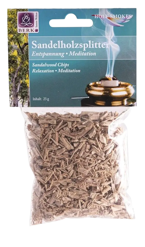 Sandelholzsplitter Räucherwerk von Dessauer in Plastikbeutel, 25 g, natürliche Räucherwaren mit aromatischem Duft