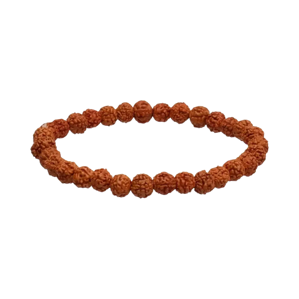 Rudraksha-Armband 6 mm aus Schmuck, schützt, erdet und stärkt die spirituelle Kraft, mit natürlichen Rudraksha-Perlen.