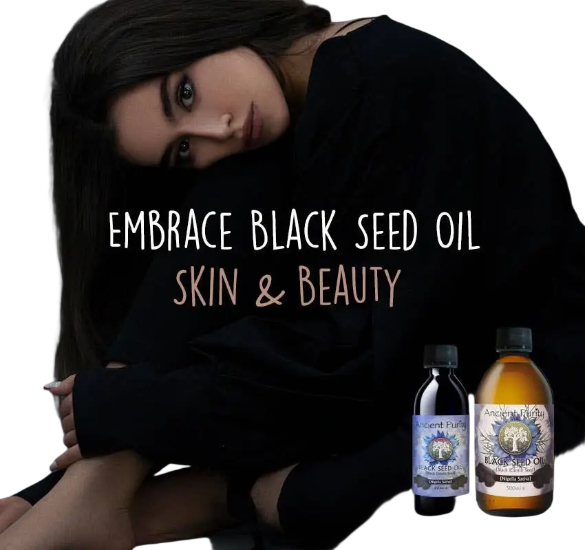 Schwarzkümmelöl von Ancient Purity, 500 ml, kaltgepresst, bio, Flasche mit dunklem Öl, Herkunft Ägypten