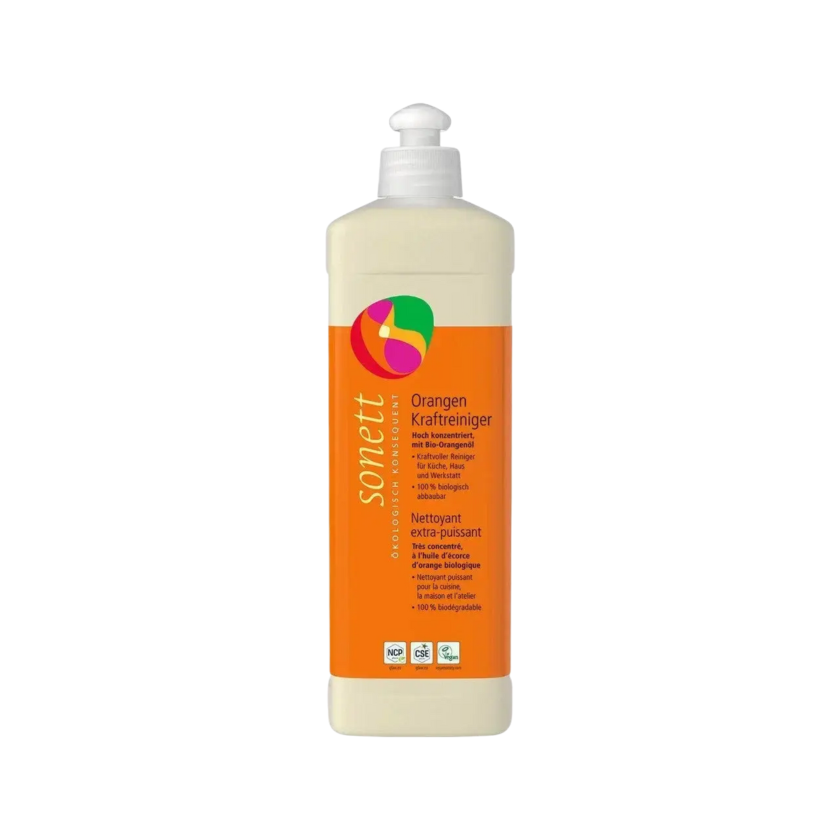 Sonett Orangen Kraft-Reiniger in Flasche, ideal gegen Ölflecken, mit natürlicher Orangenkraft, für umweltfreundliche Reinigung