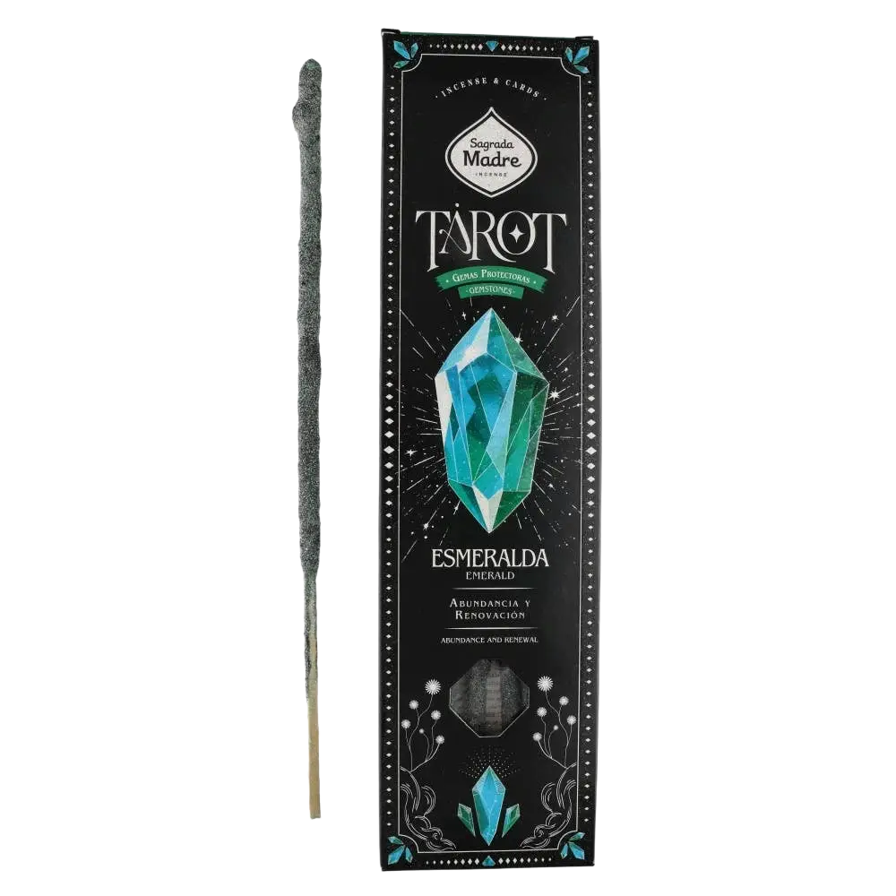 Tarot-Räucherwerk Smaragd-Edelstein mit Zitrone und Lavendel, Vives de la Cortada S.L, in dekorativer Verpackung