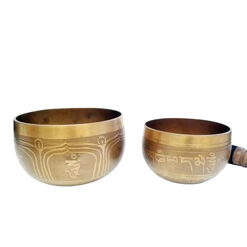 Tibetische Mantra-Sangschale, Klangschale aus Nepal, 10-14cm, handgefertigtes Musikinstrument von Yak & Yeti