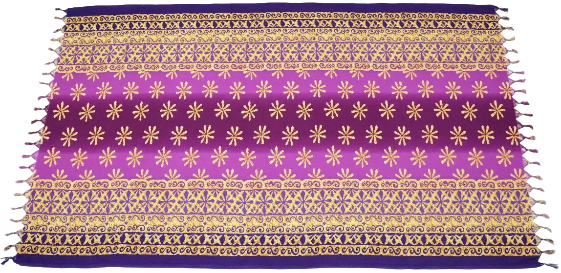 Violettes Lunghi Sarong Hamamtuch mit Blumenmuster, 190x115cm, Tropechopf, weiches Strandtuch und Badetuch in türkischem Stil