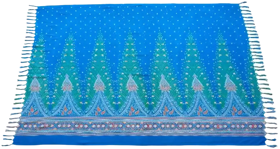 Hellblaue TR-53 Pfauenfedern Hamamtuch von Tropechopf, 160x115cm, mit pfauenfedern Muster, weich und angenehm.
