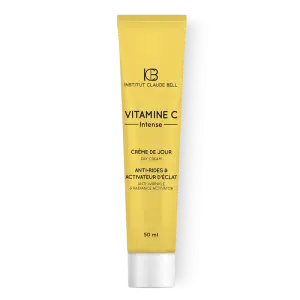 Vitamin C Tagescreme für das Gesicht in gelber Tube von Institut Claude Bell, 50 ml, pflegt und schützt die Haut.