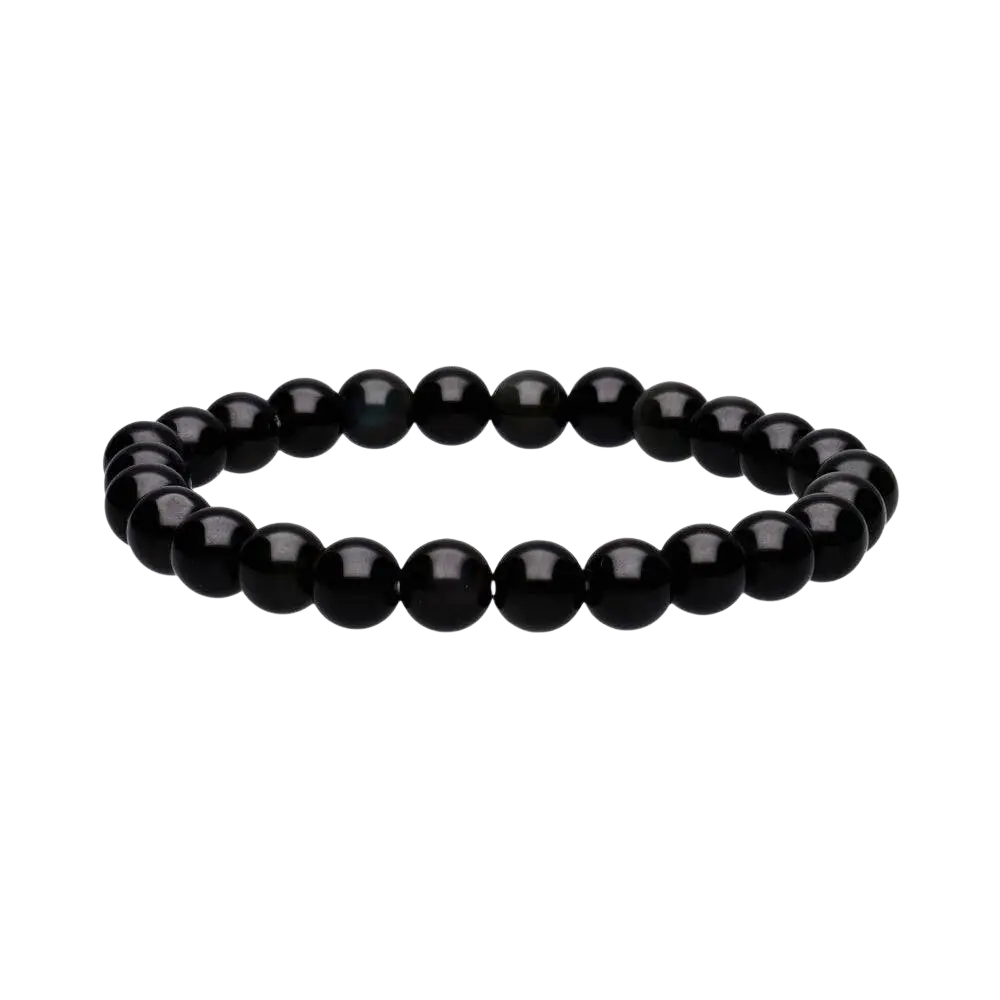Vives de la Cortada S.L Regenbogen-Obsidianarmband aus 8 mm Schmuck mit bunten Steinperlen, elegantes Accessoire