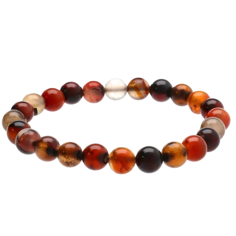 Dehnbares Achat Armband 8 mm von Vives de la Cortada S.L, elegantes Schmuckstück mit Achat-Steinen, sichtbare Details.