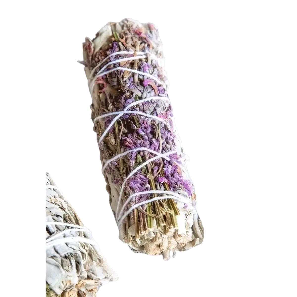 Weißer Salbei mit Lavendel Räucherbündel von Berk, naturbelassen und duftend, ideal für Räucherzeremonien.