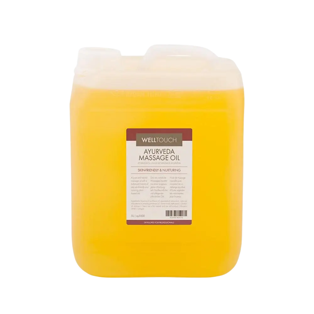 WellTouch Ayurveda Massageöl Körperöl, 5 L, großer undurchsichtiger Kanister