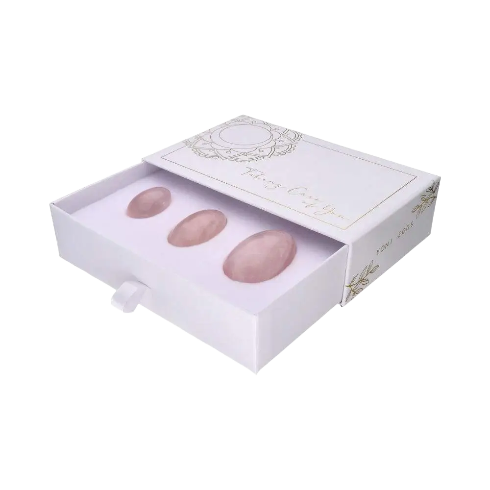 Yoni-Eier Set aus Rosenquarz von Vives de la Cortada S.L, Kristalle für Beckenboden, Achtsamkeit und weibliche Selbstfürsorge