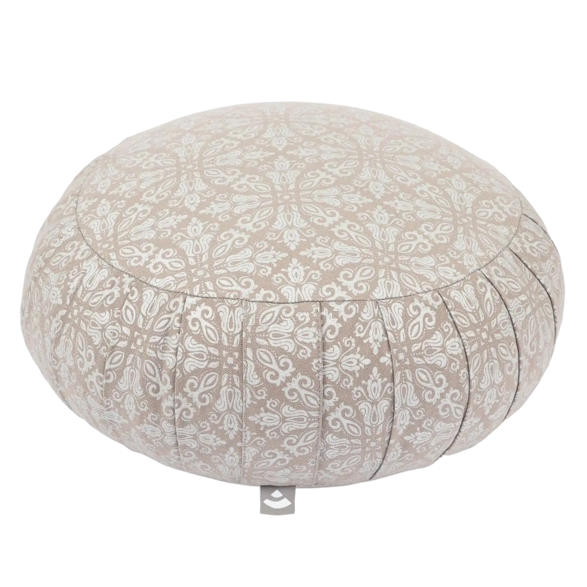 Meditationskissen ZAFU Maharaja Collection "Raja" von Bodynova in Taupe und Silber, weiches Meditationskissen mit dekorativen Nähten.