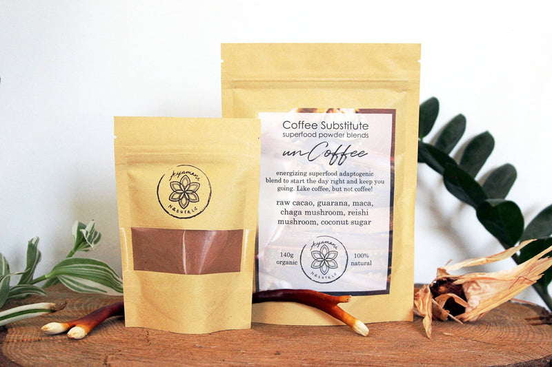 UnCoffee | Adaptogener Rohkakao mit Guarana und Champignons – Kaffeeersatz
