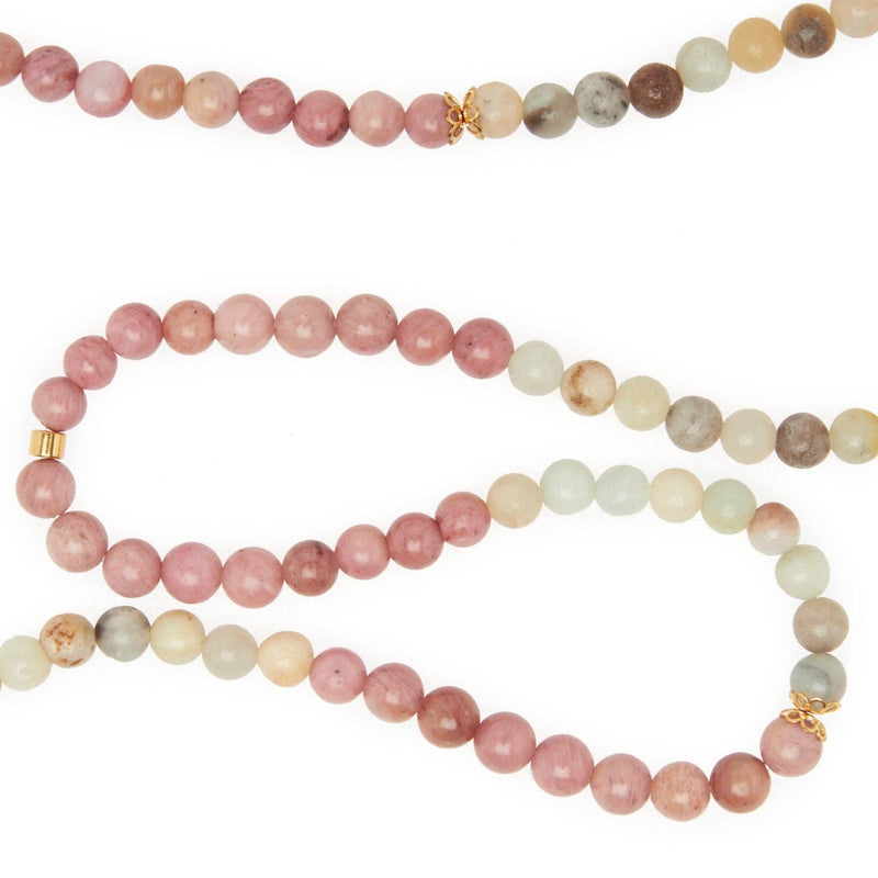 KARMA YOGA SHOP - Mala „Ocean“ Armband aus Amazonit & Rhodochrosit