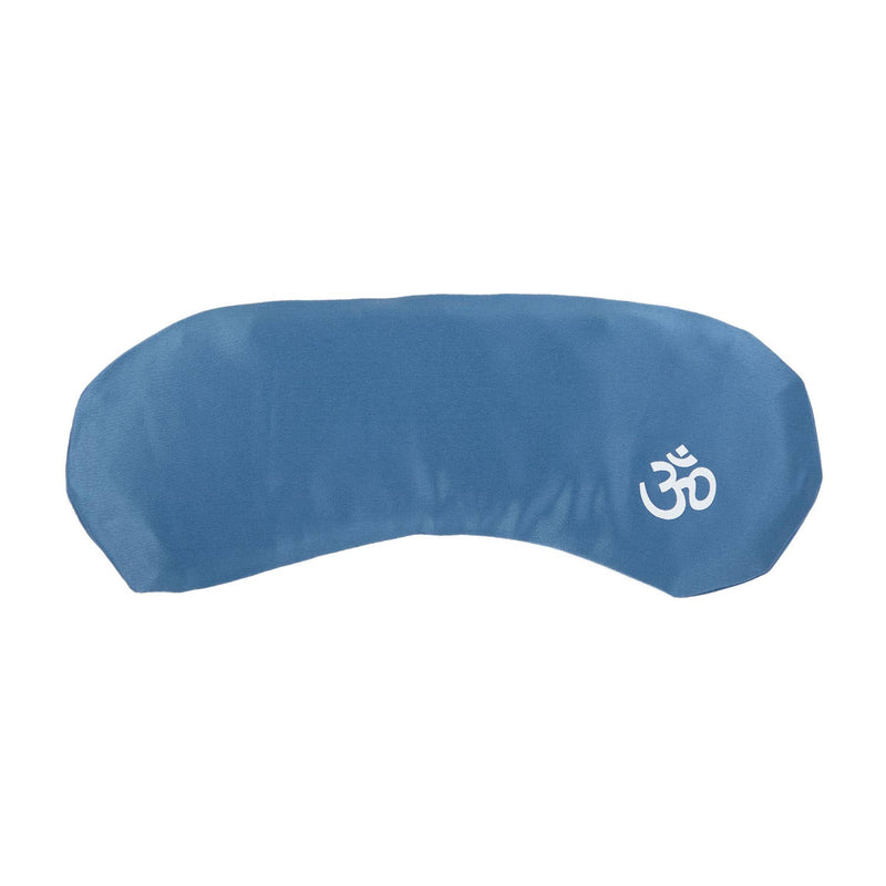 Yoga Eye Pillow OM With Lavender, Mako Satin Light Blue