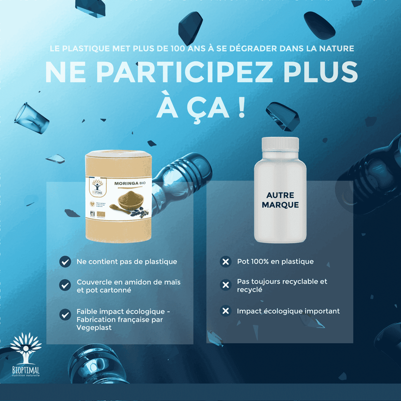 Moringa bio - Glycémie, perte de poids - Complément alimentaire - en capsules