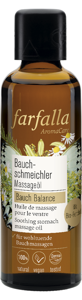 Sanftes Bauchöl von Farfalla – Aromatherapie zur Entspannung der Körpermitte