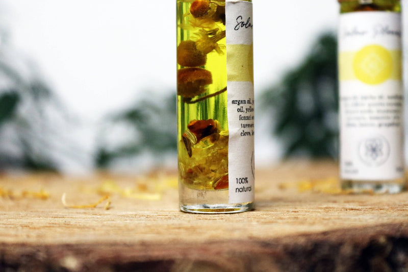 Ayamani Naturals - Solarplexus-Chakra-Öl mit gelbem Quarz und Kräutern