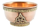 Tibetan incense burner with triquetra made of copper