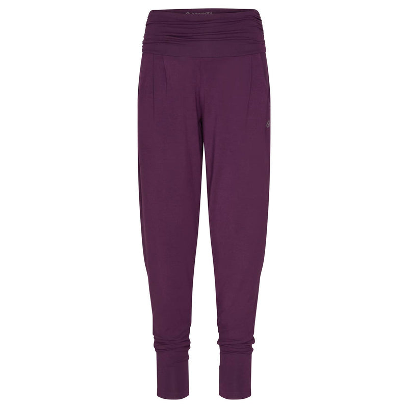 Yamadhi Loose Pants, bequeme Yogahose, Modal, deep purple S