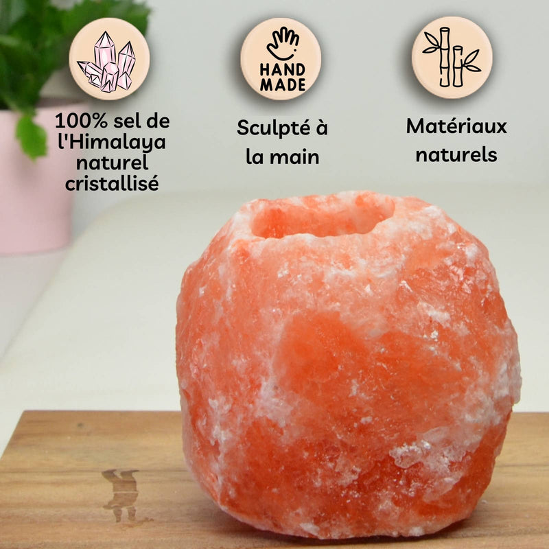 Zen'Arome - Himalaya-Salzkristall-Teelichthalter - 500g