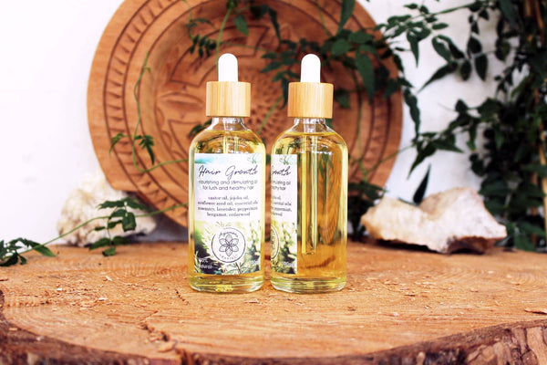 Ayamani Naturals - Rizinus- und Jojoba-Haarwuchsöl mit ätherischen Ölen