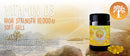 Ein Werbebanner für Ancient Purity Vitamin D3 Softgels mit einer Landschaft im Hintergrund.