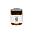 Ein Braunglas mit Paavani Ayurveda Triphala, einem Kräuter-Nahrungsergänzungsmittel zur Verdauungsstärkung.