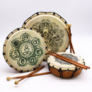 Schamanentrommel mit Mandala-Motiv und Schlägel, 20 cm Durchmesser, handgefertigt für spirituelle Rituale, von AWGifts Europe