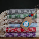 Ecobain „Couture Towel“ – Badetuch, Hamamtuch & Saunatuch im Fischgrätmuster 100x180cm