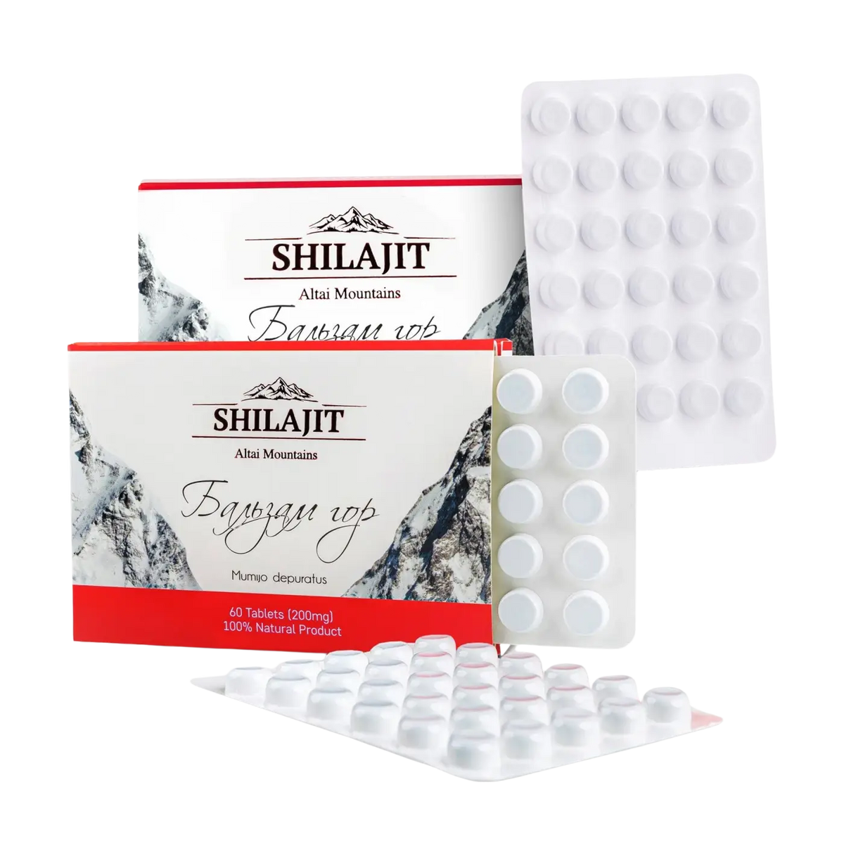 SiberianGreen Bergbalsam mit Shilajit, 2x60 g, reines Mumio aus dem Altai Gebirge, Nahrungsergänzung, natürliche Gesundheitsstütze