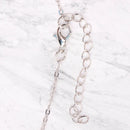 Silver-plated necklace with pink agate pendant