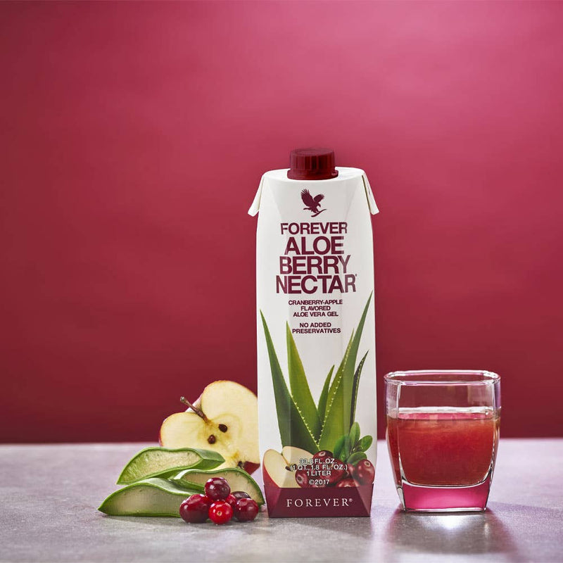 Forever Aloe-Beeren-Nektar – Erfrischender Aloe-Vera-Drink mit Cranberry, Apfel & Vitamin C