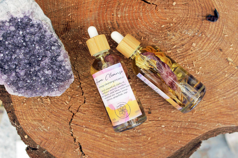 Ayamani Naturals - Aura-Reinigungsöl mit rosa Lotus und Amethyst