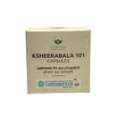 Eine Schachtel Ksheerabala 101 Ayurveda Specialist Kapseln von Vaidyaratnam.