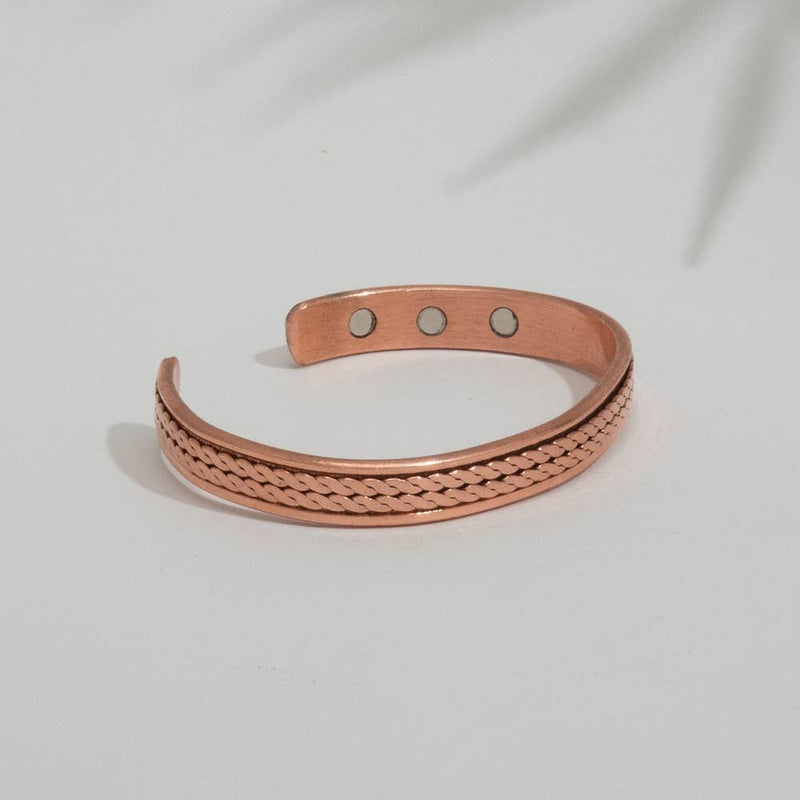 Ayurveda Kupferarmband mit 6 Magneten für Energie & Wohlbefinden