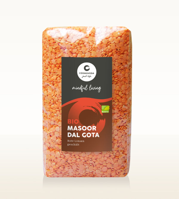 Masoor Dal Gota, Rote Linsen, Bio