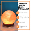 Zen'Arôme - Himalaya-Salzlampe Kugel mit USB-Stecker und LED-Beleuchtung