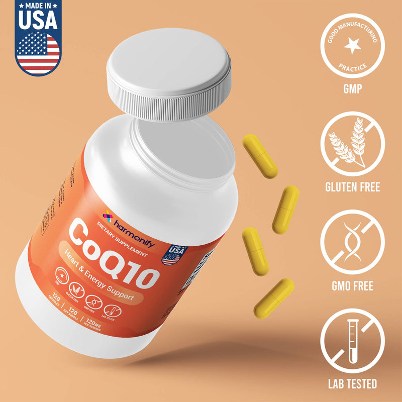 HARMONIFY CoQ10 Coenzym 120 mg für die Herzgesundheit, 120 Stück