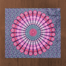 Wall hanging ritual cloth "Calming multicolored mandala" made of cotton 200x220cm