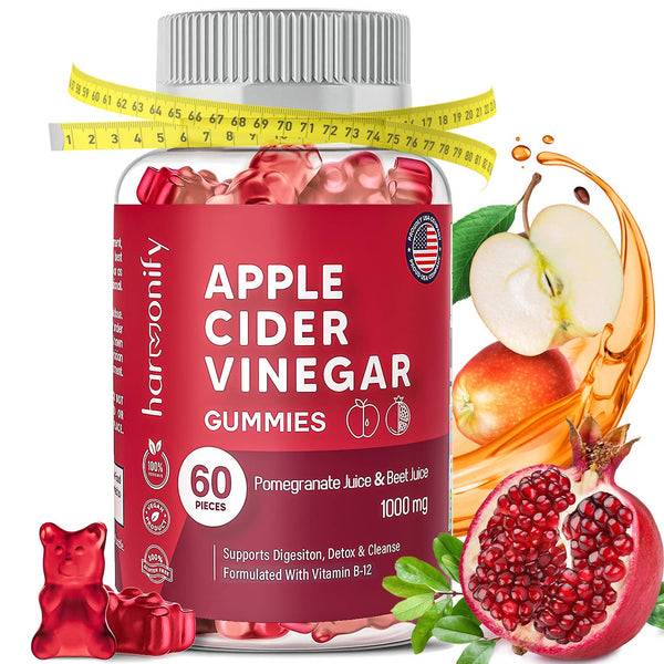 Harmonify Apfelessiggummis mit Granatapfel-Rübensaft B12 1000 mg
