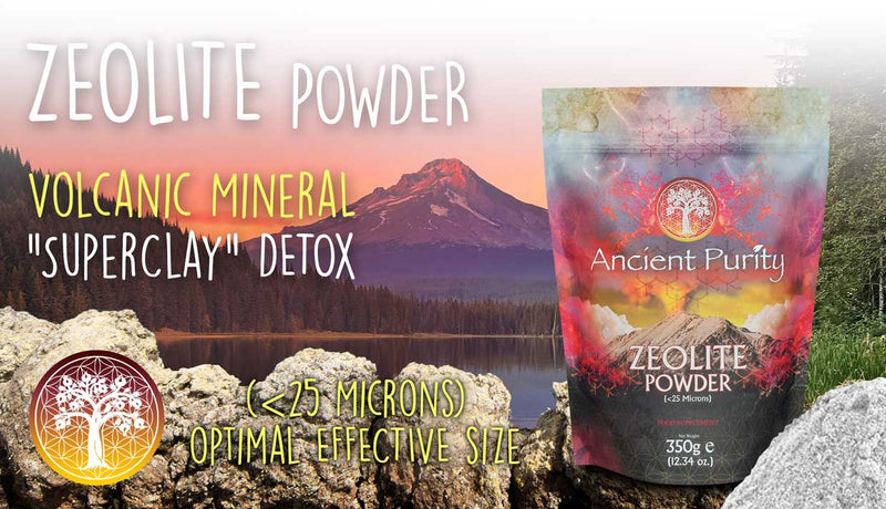 Ancient Purity – Zeolithpulver Fein (< 25 Mikron) 350g – Effektive natürliche Entgiftung & Schwermetallbindung
