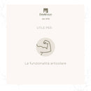 Eine Werbung für ERBAVOGLIO mit einem Symbol eines angespannten, muskulösen Arms und dem italienischen Text „UTILE PER: La funzionalità articolare“.