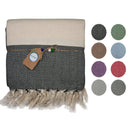 Ecobain „Couture Towel“ – Badetuch, Hamamtuch & Saunatuch im Fischgrätmuster 100x180cm