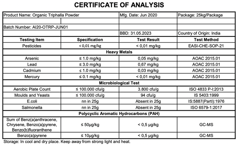 Bio Triphala 120 Kapseln - Vegan