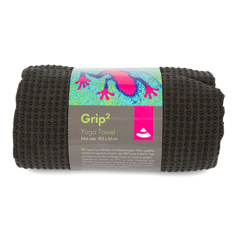 Yogatuch GRIP² Yoga Towel mit Antirutschnoppen anthrazit