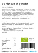 Organic Roasted Hemp Seeds 125 grams | Unhulled - Vegan