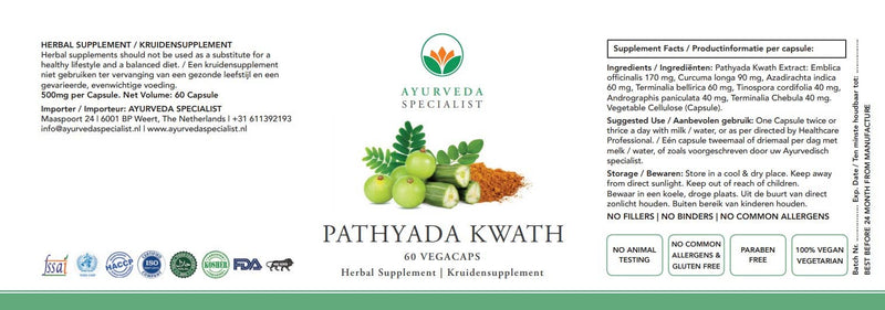 Ayurveda Specialist B.V. - Pathyada Kwath (Pathyadi Kadha)